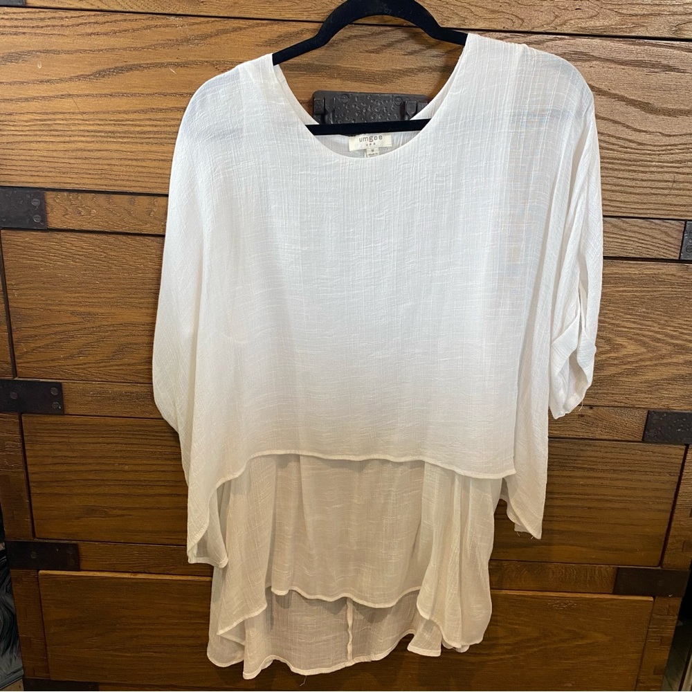 Umgee White Layered Blouse